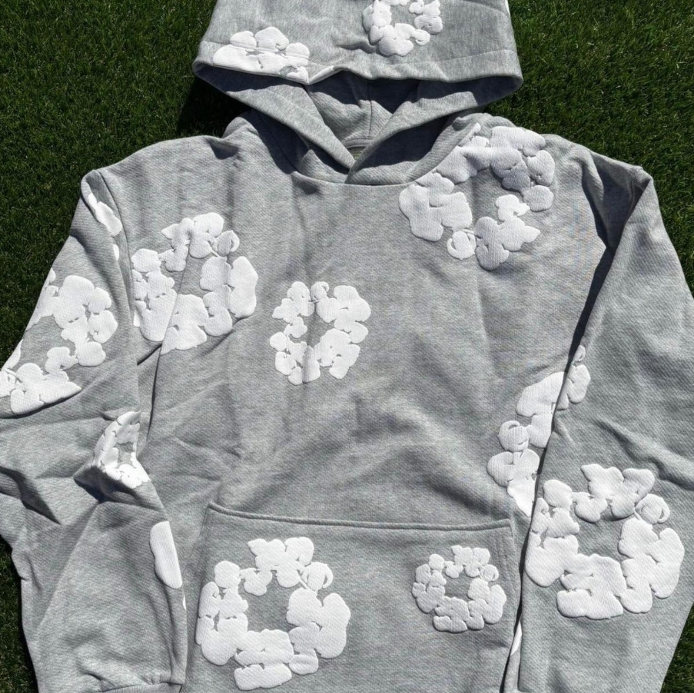 Denim Tears Gray And White Adult Large